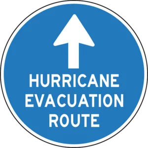 Hurricane Eva Route Sign 