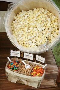 Popcorn Setup For Fall Party