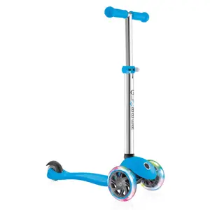 Globber Primo 3 Wheel Adjustable Height Scooter with LED Light Up Wheels. Best Christmas Gift Ideas for Kids- littlemissblog.com