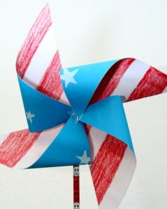Patriotic Pinwheels for your 4th of July at home party! DIY fun 