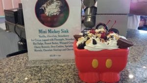 Mickey Sink Ice Cream Sundae