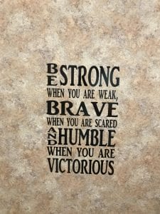 Be Brave Bathroom Vinyl Quote