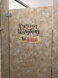 Be Kind Bathroom Vinyl Quote 