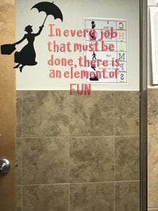 Mary Poppins Vinyl Bathroom Quote