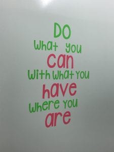 Do what you can vinyl bathroom quote