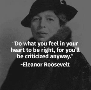 Do What You Feel Eleanor Roosevelt International Women's Day